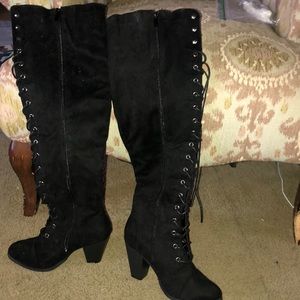 Black tall boots